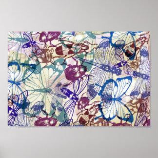 Poster butterflies and other insects