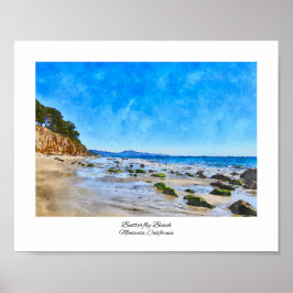 Poster Butterfly Beach Papais noeis Barbara Watercolor Pa