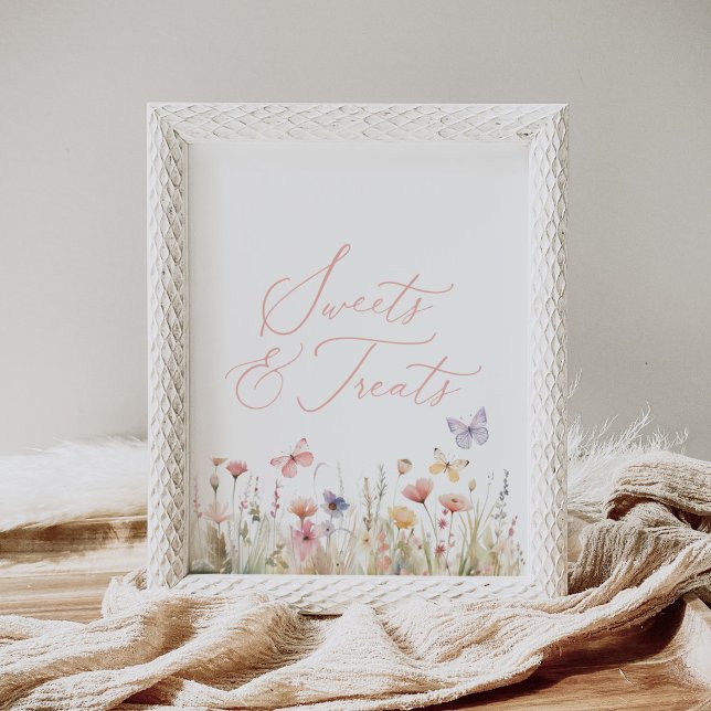 Poster Butterfly Chá de fraldas-de-flor-selvagem Doces e  (Criador carregado)