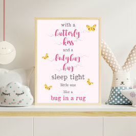 Poster Butterfly Kiss & Ladybug Hug Nursery Poem