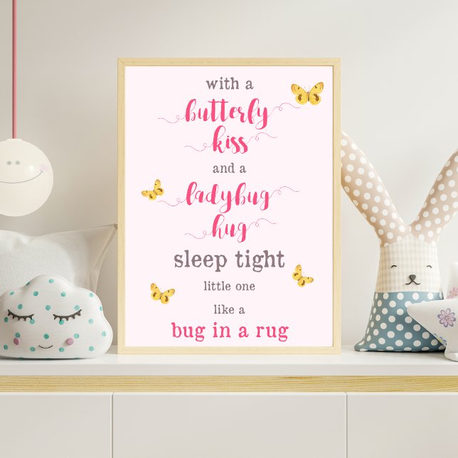 Poster Butterfly Kiss & Ladybug Hug Nursery Poem (Criador carregado)