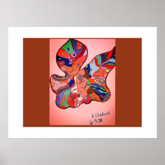 Poster Butterfly Leaf Portrait