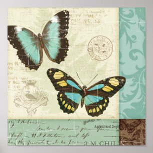 Poster Butterfly Patchwork