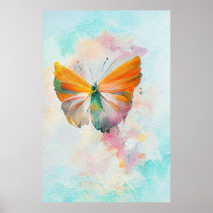 Poster Butterfly Willife Animal Nature Watercolor Art