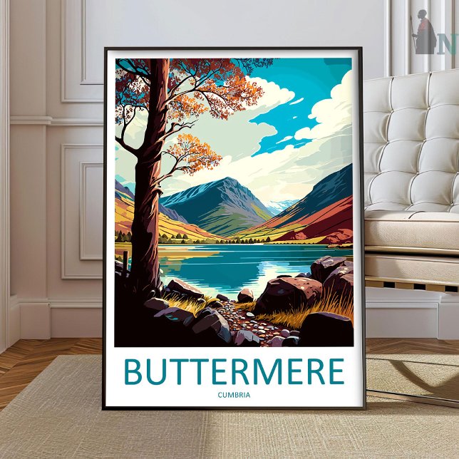 Poster Buttermere Travel Print Wall Art Buttermere Wall H (Criador carregado)