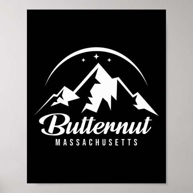 Poster Butternut Machusets Ski Resort Skiboardin (Frente)