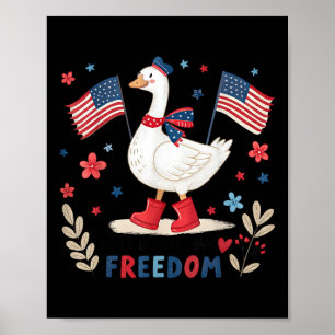 Poster Buzine Se Você Ama a Liberdade Bandeira dos EUA Si