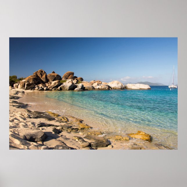 Poster BVI, Virgin Gorda, Parque Nacional The Baths (Frente)