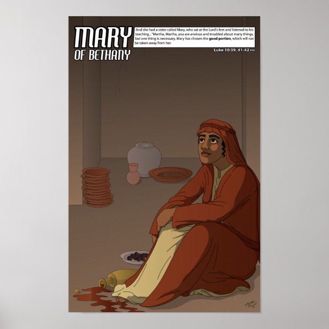 Poster By Faith Series - Mary of Bethany 11" x 17" (Frente)