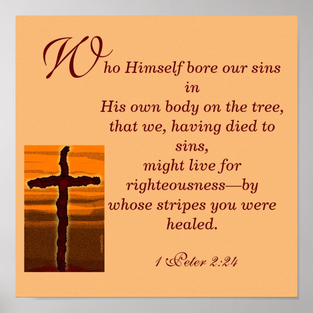 Poster By Whose stripes you were healed (Frente)