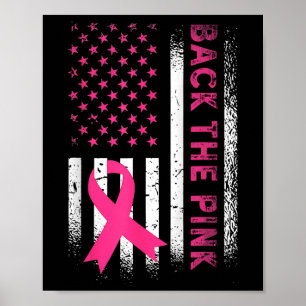 Poster Byck Fita Cor-De-Rosa Bandeira Americana Cancer A