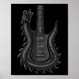 Poster Bynd Rock And Roll Guitar S Para Homens Bynd Tee 3