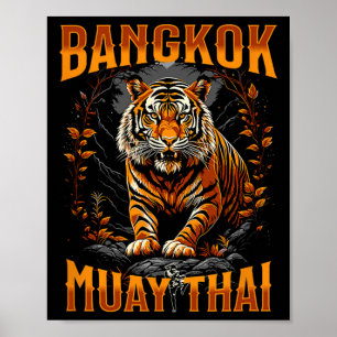 Poster Byngkok Tailândia Muay Thai Artes Marciais Kickbox