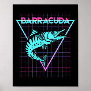 Poster Byrracuda Peixe Pesca Estética Retro Byrracuda