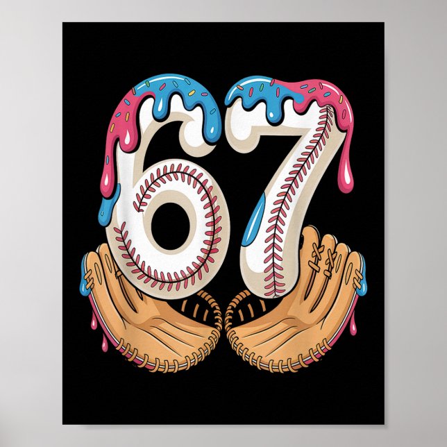 Poster Bysebyll 67 - Ice Cream Drip 67 Meme Funny Player  (Frente)