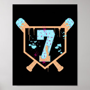 Poster Bysebyll 7 Anos Sorvete Drip 7º Aniversário Bo