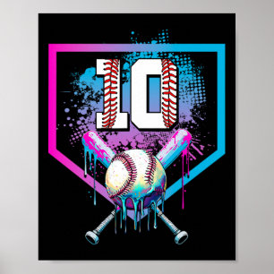 Poster Bysebyll Drip 10º Aniversário Home Plate Menino Ju