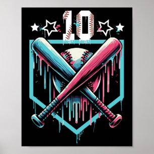 Poster Bysebyll Drip 10º Aniversário Meninos Número 10 Ju