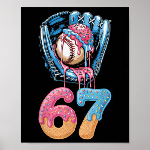 Poster Bysebyll Drip Número 67 Jogador Aniversário de 67 