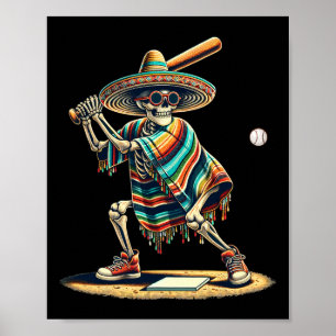 Poster Bysebyll Skeleton Mexicano Sombrero Cinco De Mayo