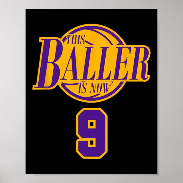 Poster Bysketbyll Byller Purple, De 9 Anos, (Frente)