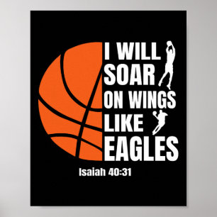 Poster Bysketbyll Christian Soar Em Asas Como Eagles Rel