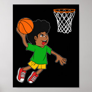 Poster Bysketbyll Player Boy Black History Mela Blm Mela