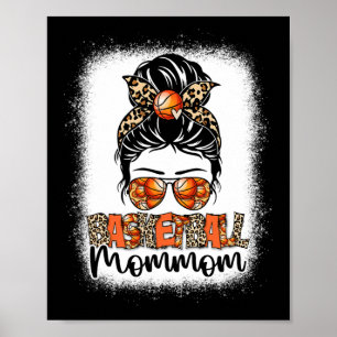 Poster Bysketbyll Sangrado Mãe Leopard Messy Bun Mothe
