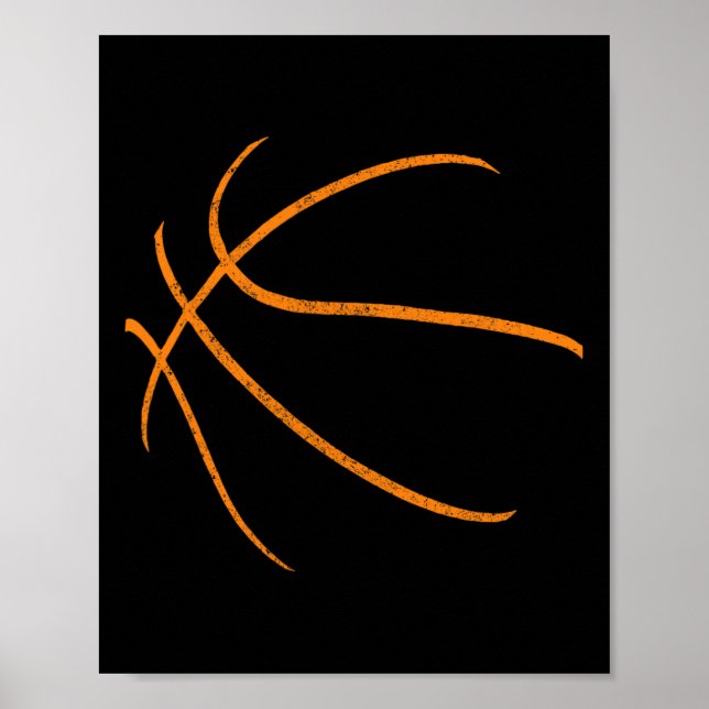 Poster Bysketbyll Silhouette Bbyll Player Coach Sports Po (Frente)
