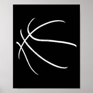 Poster Bysketbyll Silhouette Bbyll Player Coach Sports Po