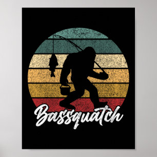 Poster Byssquatch! Byss Pescador Sasquatch Engraçado Bigf