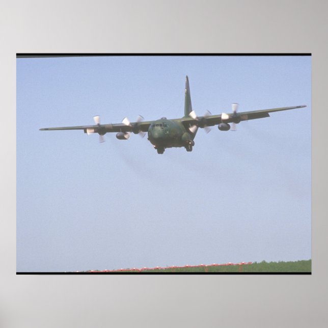 Poster C-130 Aproximação Hércules_Aeronave Militar (Frente)