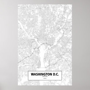Pôster C.C. de Washington, os Estados Unidos (preto no