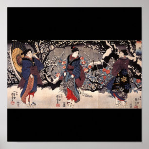 Poster C. de pintura japonês 1800's