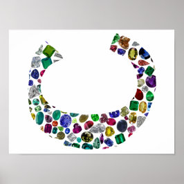 Poster C Design inicial de gem