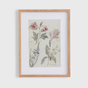 Poster c floral, berçário vintage 