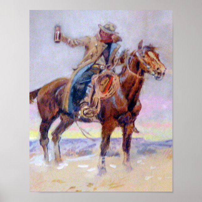 Pôster C.M. Russell Western Cowboy (Frente)