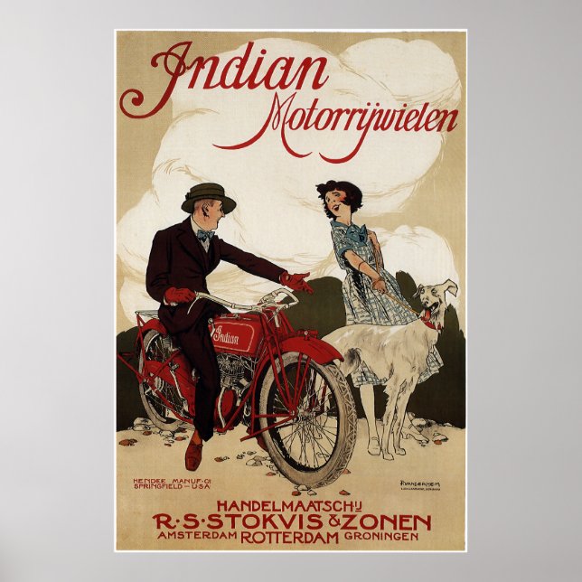 Poster c. MOTOCICLOS DOS PAÍSES BAIXOS DE 1915 (Frente)