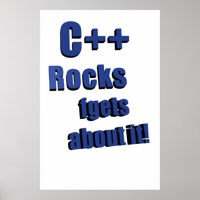 Pôster C++ Rocks FGet Sobre Ele (Frente)