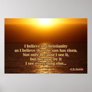 Poster C.S. Citações da cristandade de Lewis