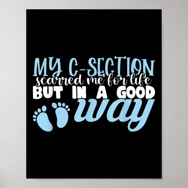 Poster C-section Cesarean New Mom Of Baby Boy Recovery Qu (Frente)