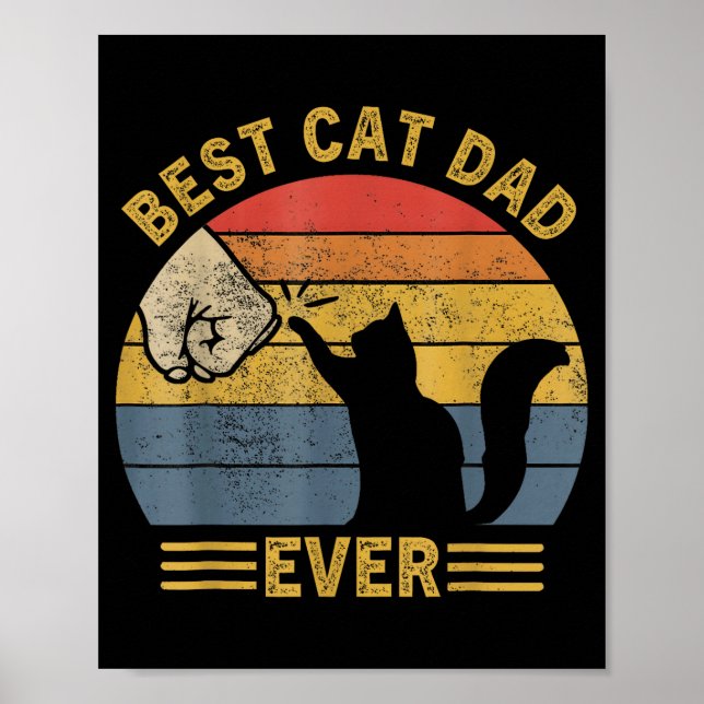 Poster Ca Men Cat Dad Ever Funny Cat Lover Gift  (Frente)