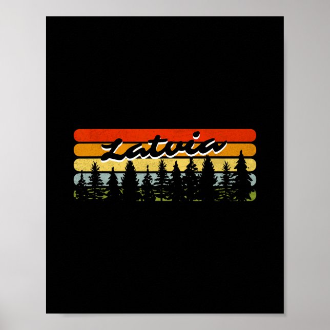 Poster Caba de Férias da Floresta do Pôr do Sol da Letôni (Frente)