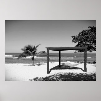 Pôster Cabana by the Beach - Labedee Haiti 2012 BW 3534