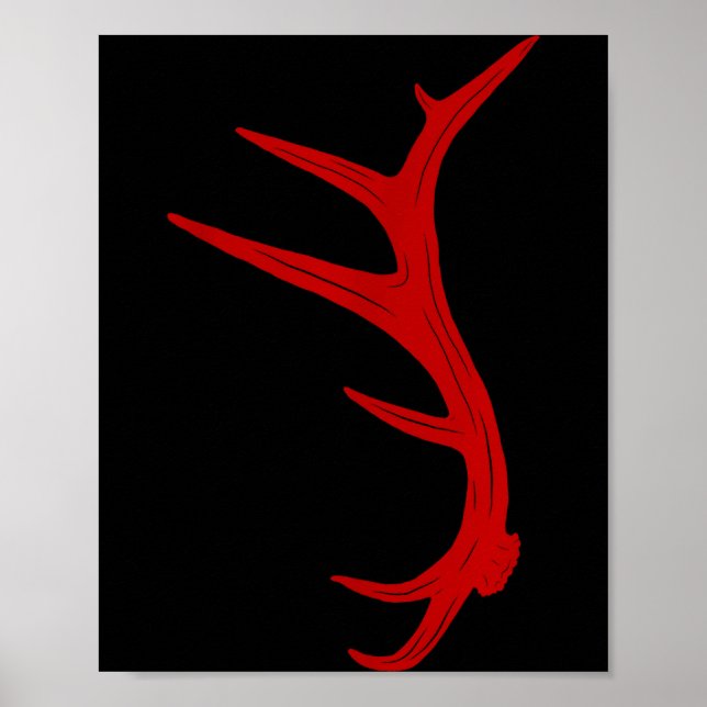 Poster Cabana de Chifre de Touro para Caça de Alce  (Frente)