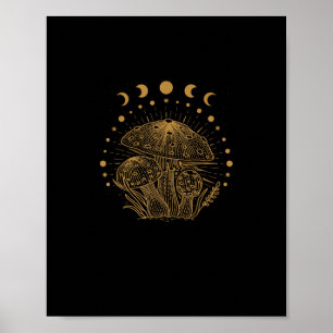 Poster Cabana de Cogumelo Estética Goblincore