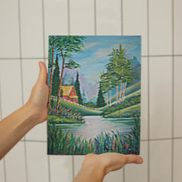 Poster Cabana junto ao Córrego Country Living Pequeno