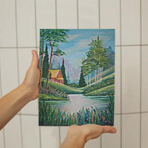 Poster Cabana junto ao Córrego Country Living Pequeno