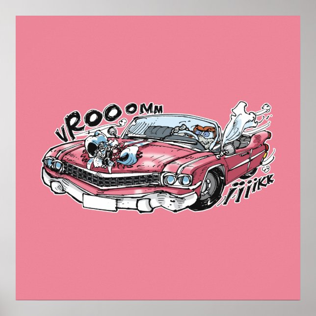 Poster cabbar baba dirige no cadillac rosa (Frente)