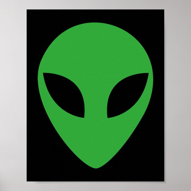 Poster Cabeça de alienígena (Frente)